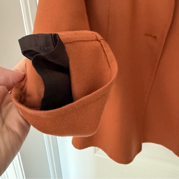 Jil Sander Vintage 100% Cashmere Blazer in Rust Orange - Picture 7 of 13